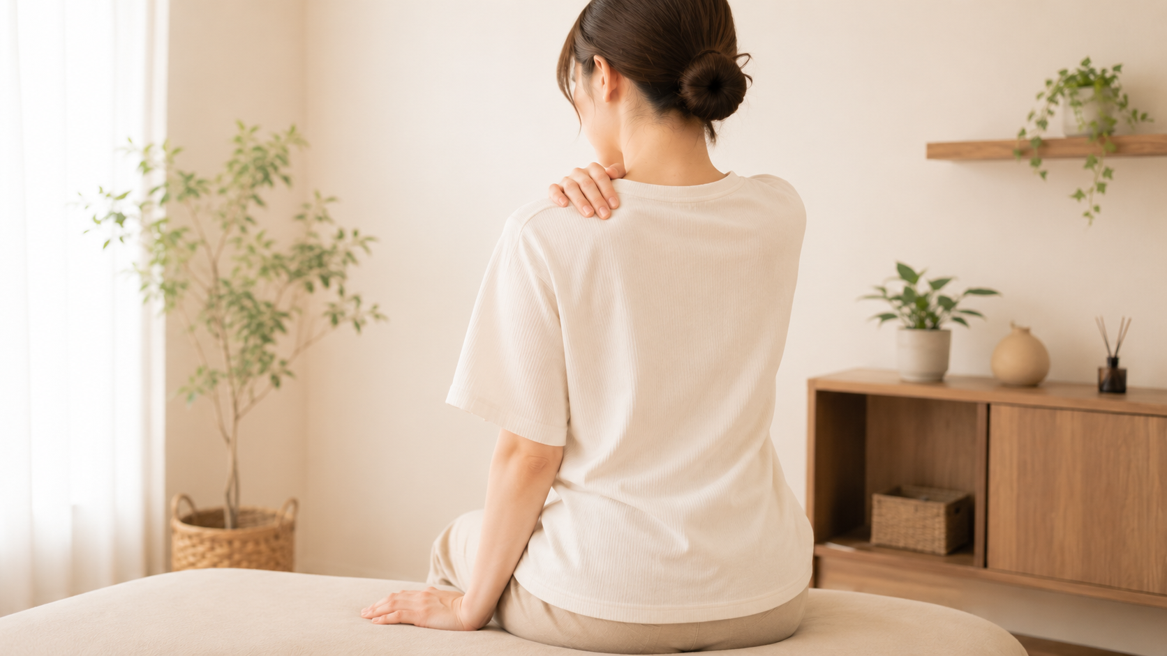 肩こりでお悩みの女性